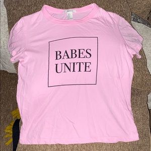 Pink “Babes Unite” T-shirt